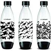 sodastream - Set de 3 Botes (1 L)- Color Negro